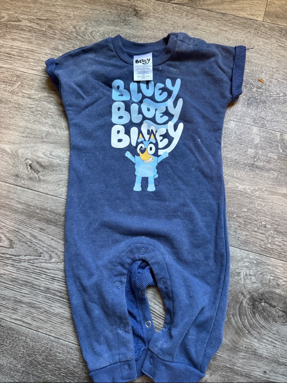 Navy Baby One-Piece Romper by
